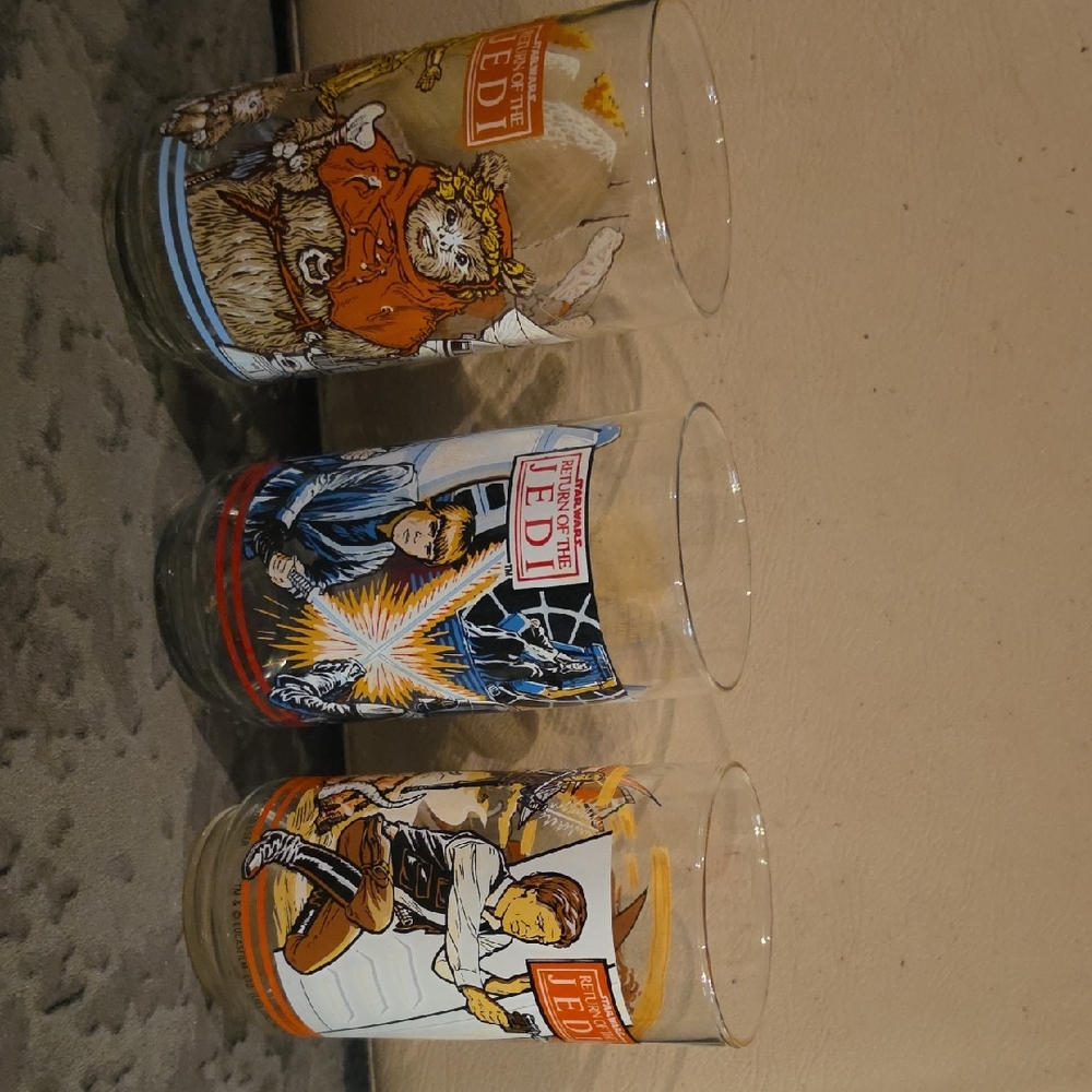 Star Wars Return of the Jedi Character Glasses - Set of 3